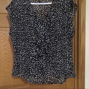 Ruffled front bottom blouse